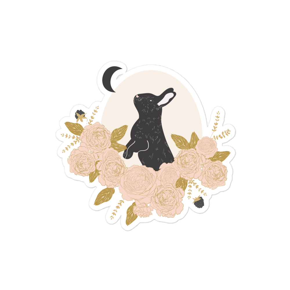 Bunny Moon Sticker