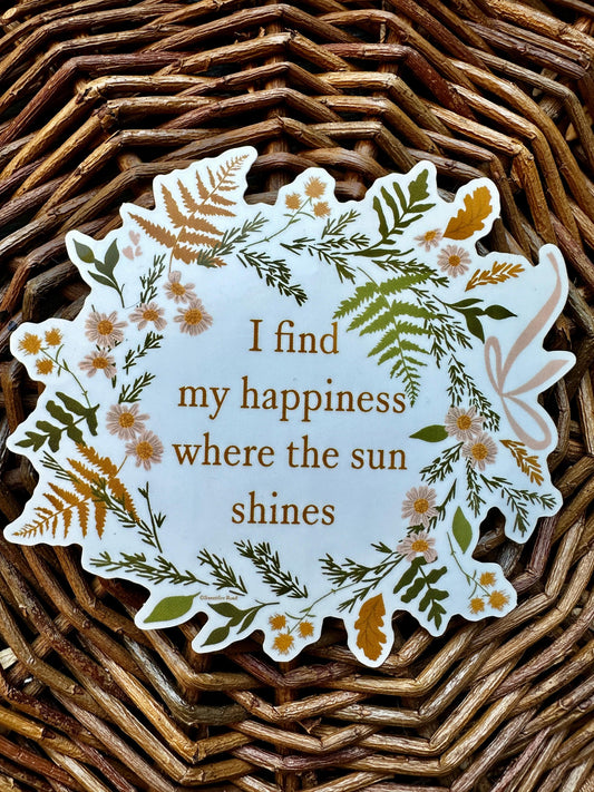 "I find my sunshine" Sticker (In stock - order now!)