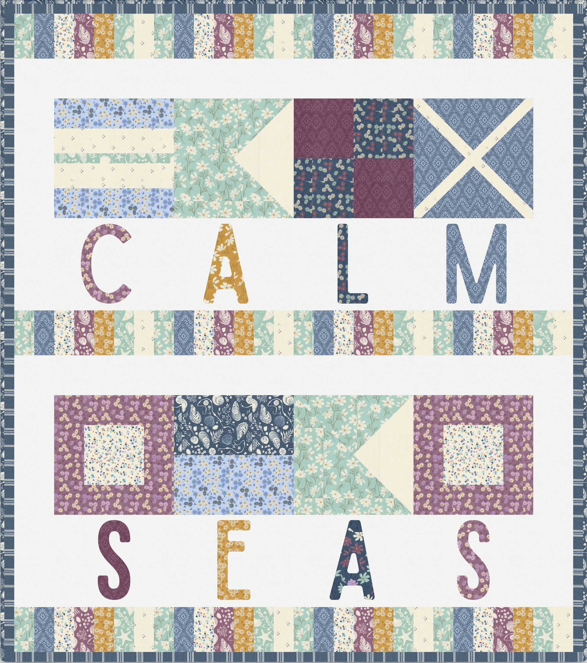 Moda Calm Seas Quilt Pattern (PRINTED) *PREORDER*