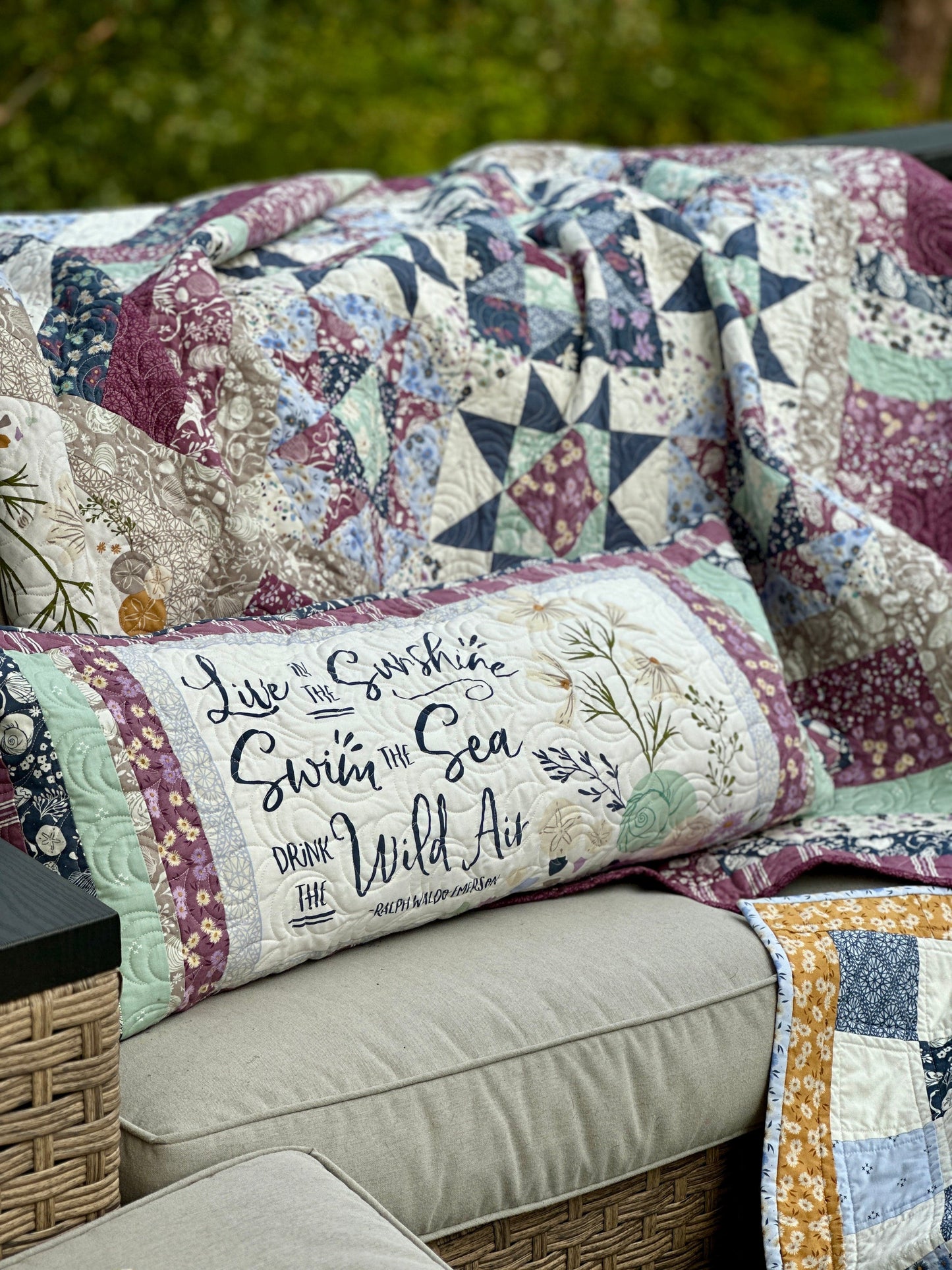 Moda Coastal Beach Walk Quilt + Pillow Pattern (DIGITAL DOWNLOAD)