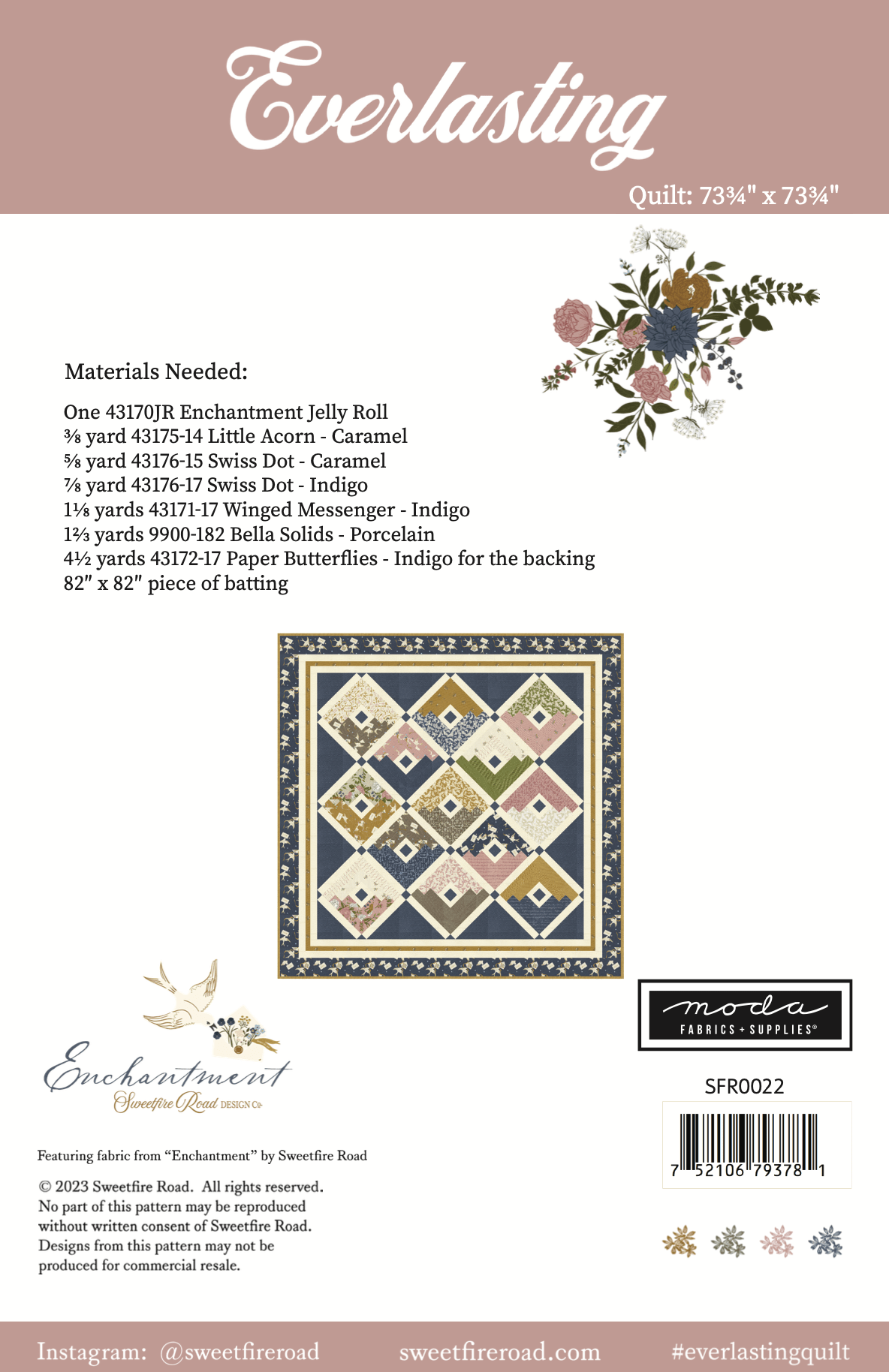 Moda Enchantment "Everlasting" Quilt Pattern (DIGITAL DOWNLOAD)