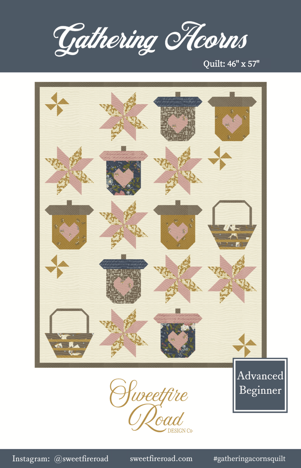 Moda Enchantment "Gathering Acorns" Quilt Pattern (DIGITAL DOWNLOAD)