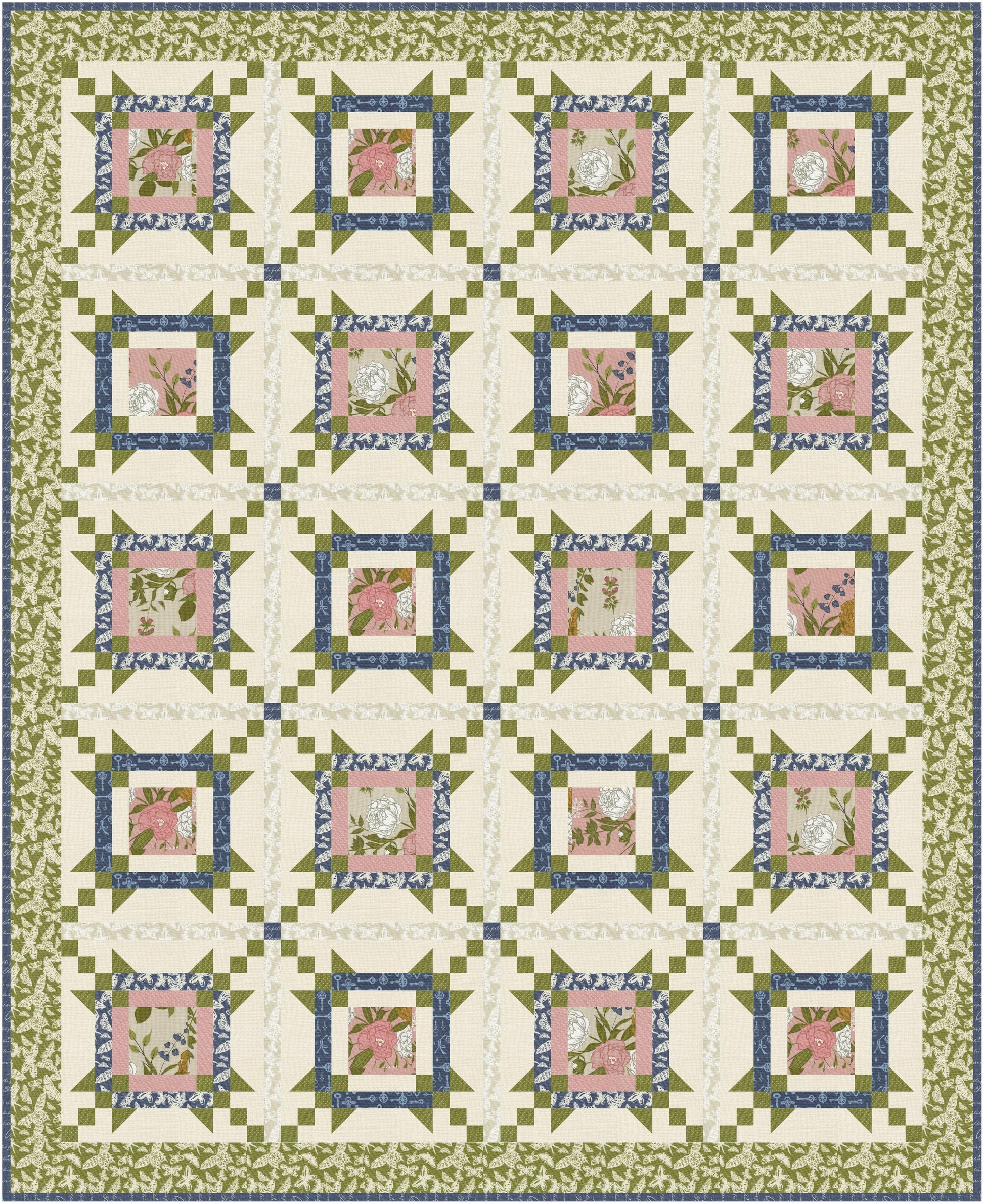 Moda Enchantment "Stepping Stones" Quilt Pattern (DIGITAL DOWNLOAD)