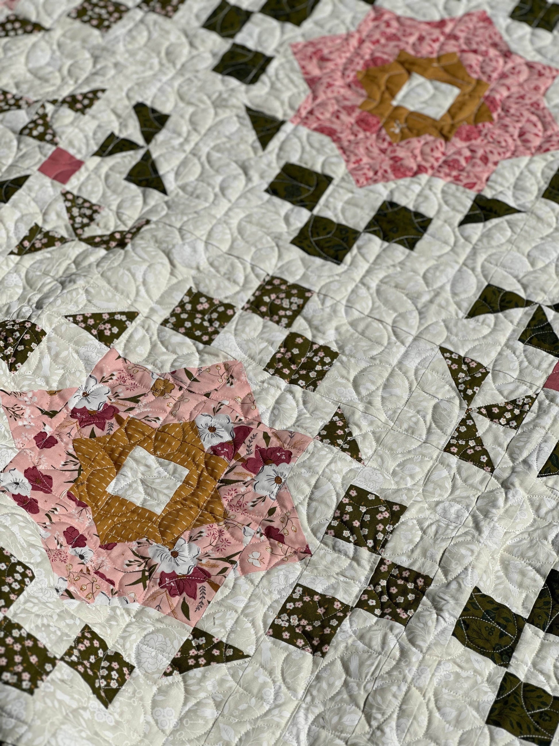 Moda Evermore "Cabbage Rose" Quilt + Wall Hanging Pattern (DIGITAL DOWNLOAD)