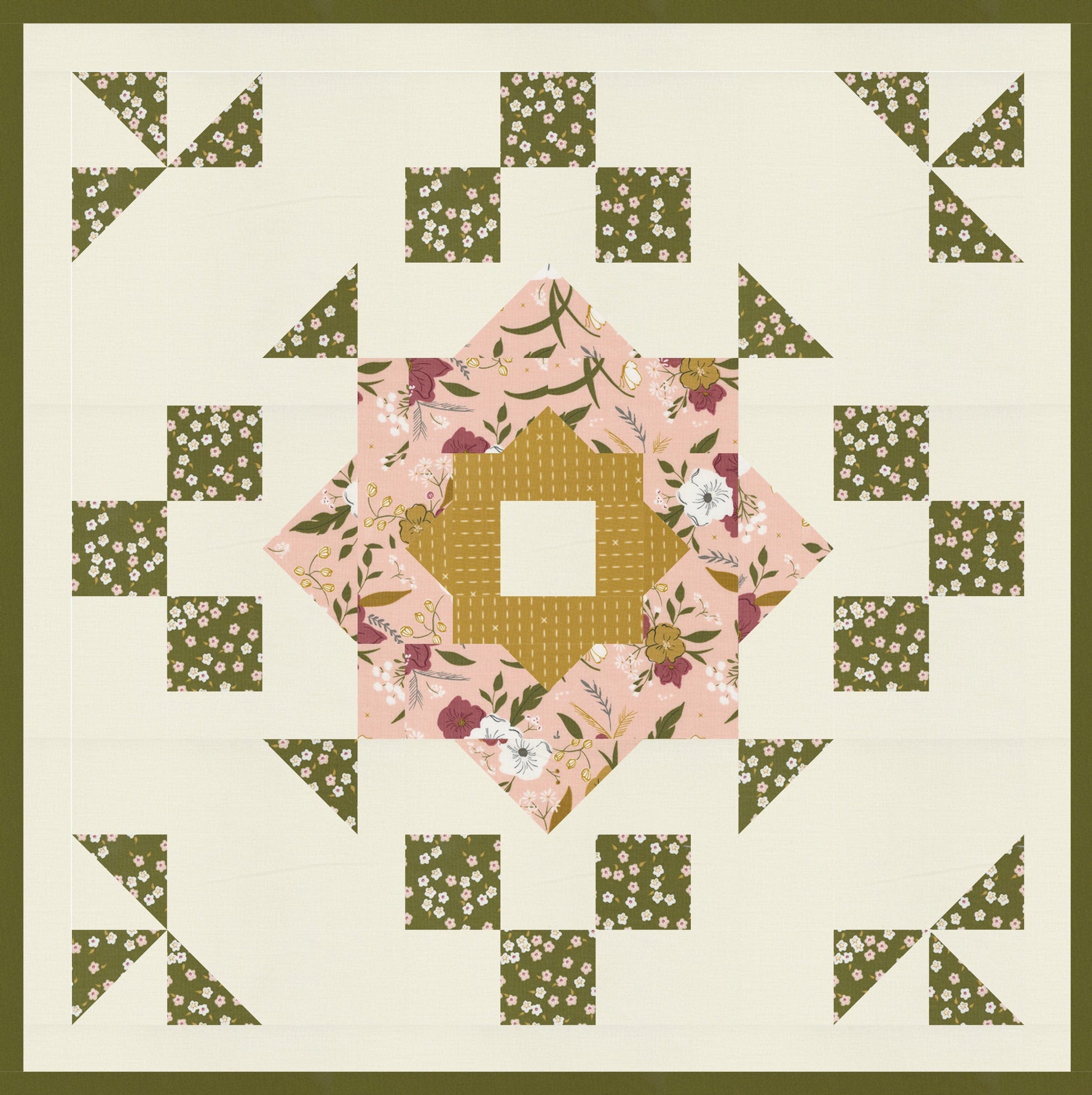 Moda Evermore "Cabbage Rose" Quilt + Wall Hanging Pattern (DIGITAL DOWNLOAD)