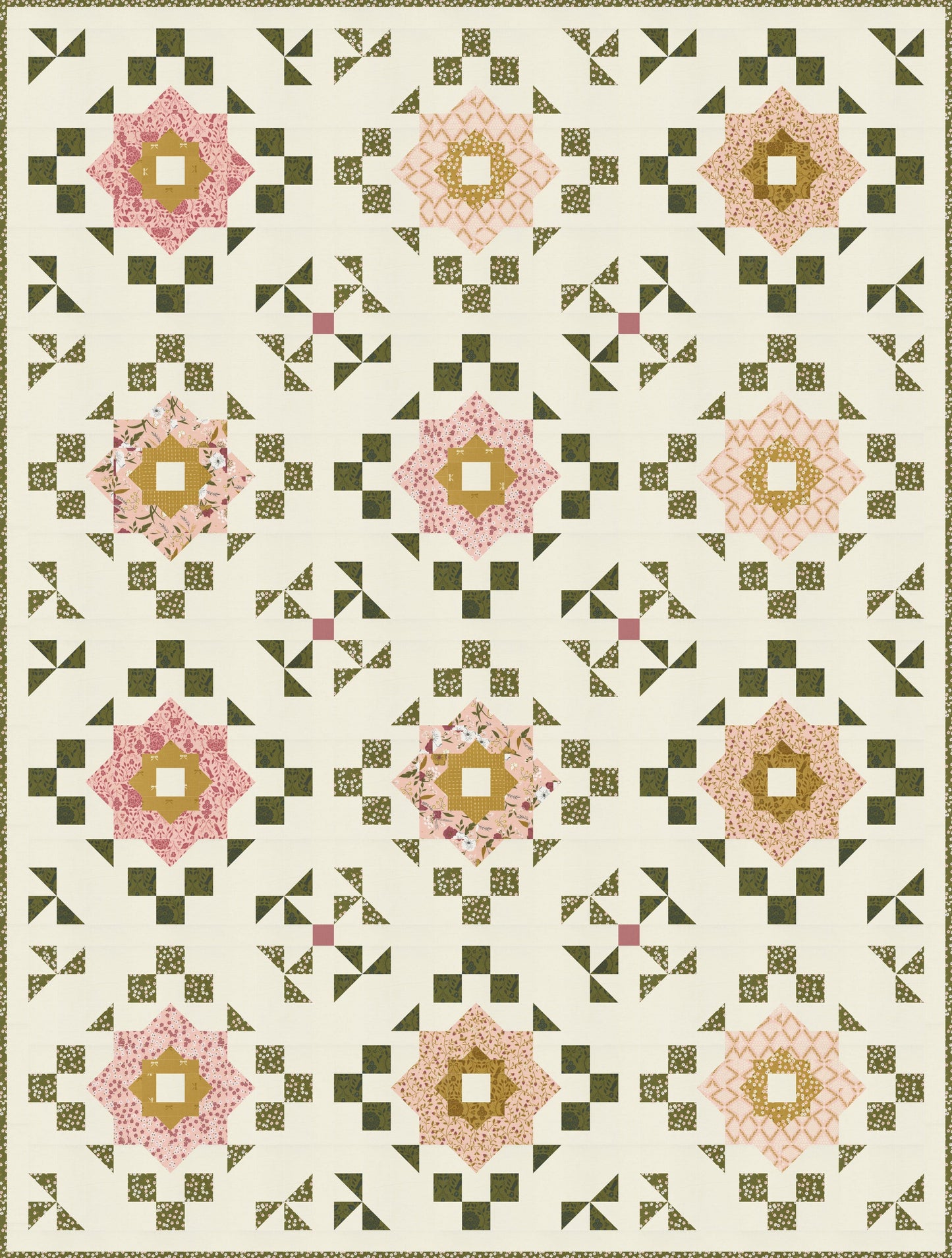 Moda Evermore "Cabbage Rose" Quilt + Wall Hanging Pattern (DIGITAL DOWNLOAD)