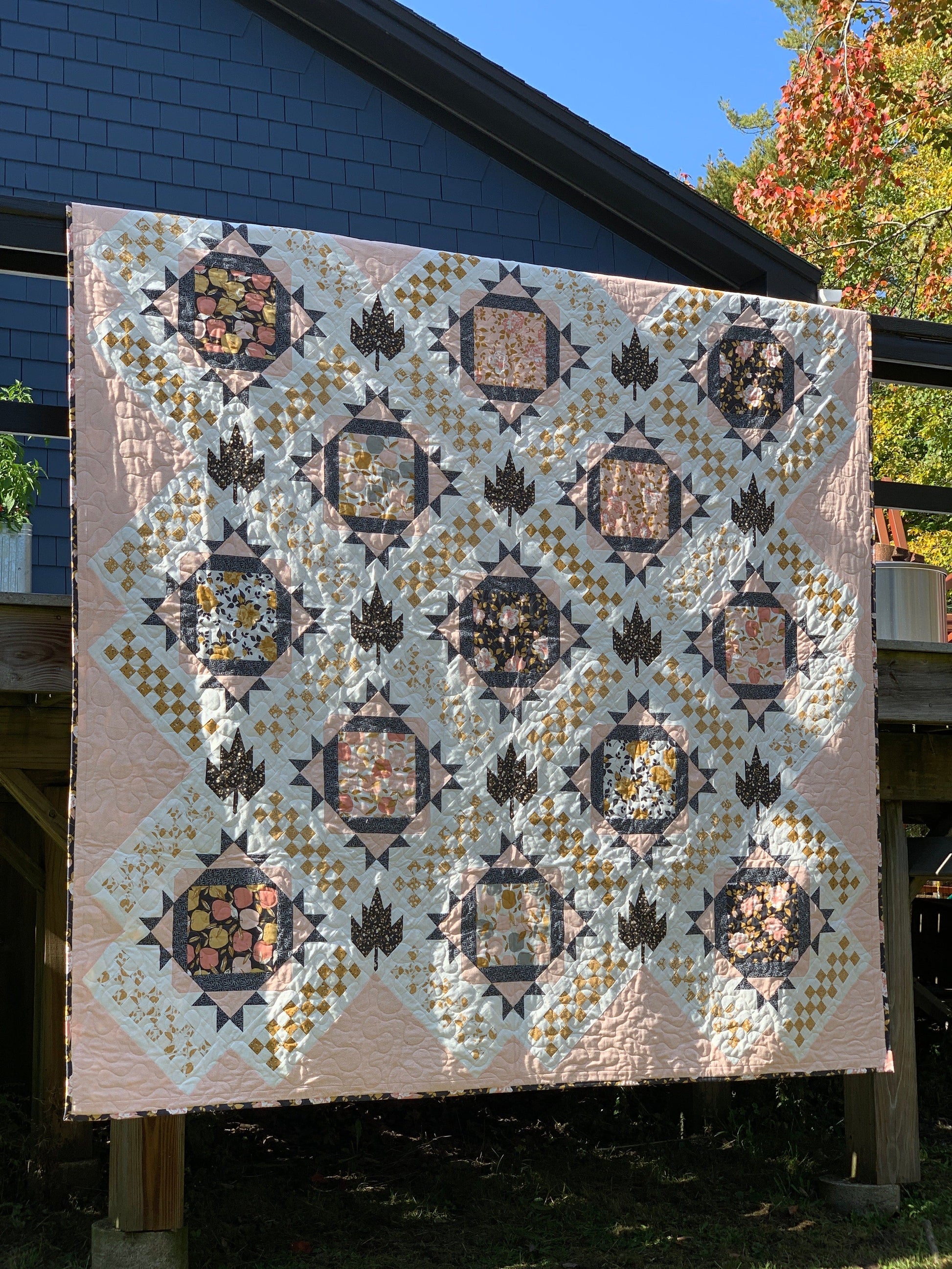 Moda Midnight in the Garden "Midnight Blooms" Quilt Pattern (DIGITAL DOWNLOAD)