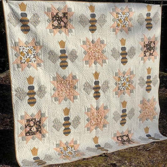 Moda Midnight in the Garden "Queen Bee" Quilt Pattern (DIGITAL DOWNLOAD)