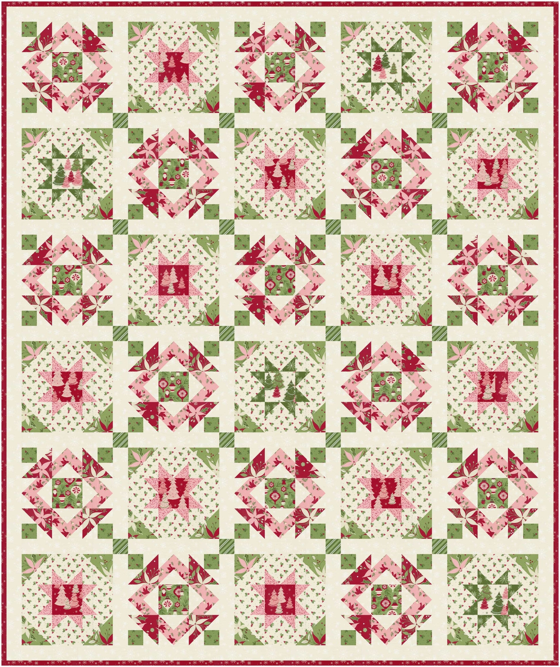 Moda Once Upon a Christmas "Gather 'Round" Quilt Pattern (DIGITAL DOWNLOAD)