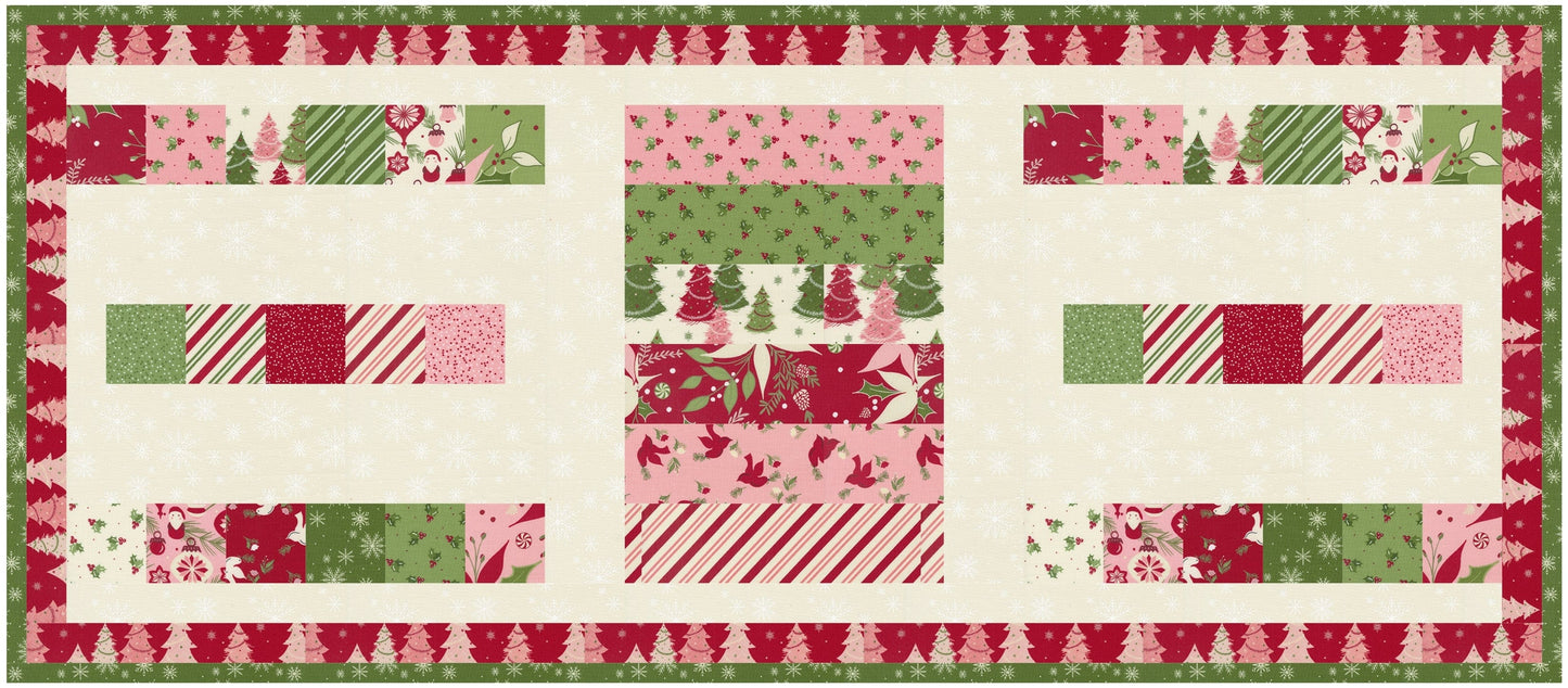 Moda Once Upon a Christmas "Wrapping Party" Quilt Pattern + Bench Pillow Pattern (DIGITAL DOWNLOAD)