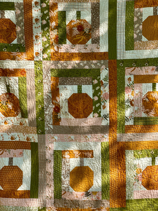 Moda Pumpkin & Spice Jelly Roll Quilt Block
