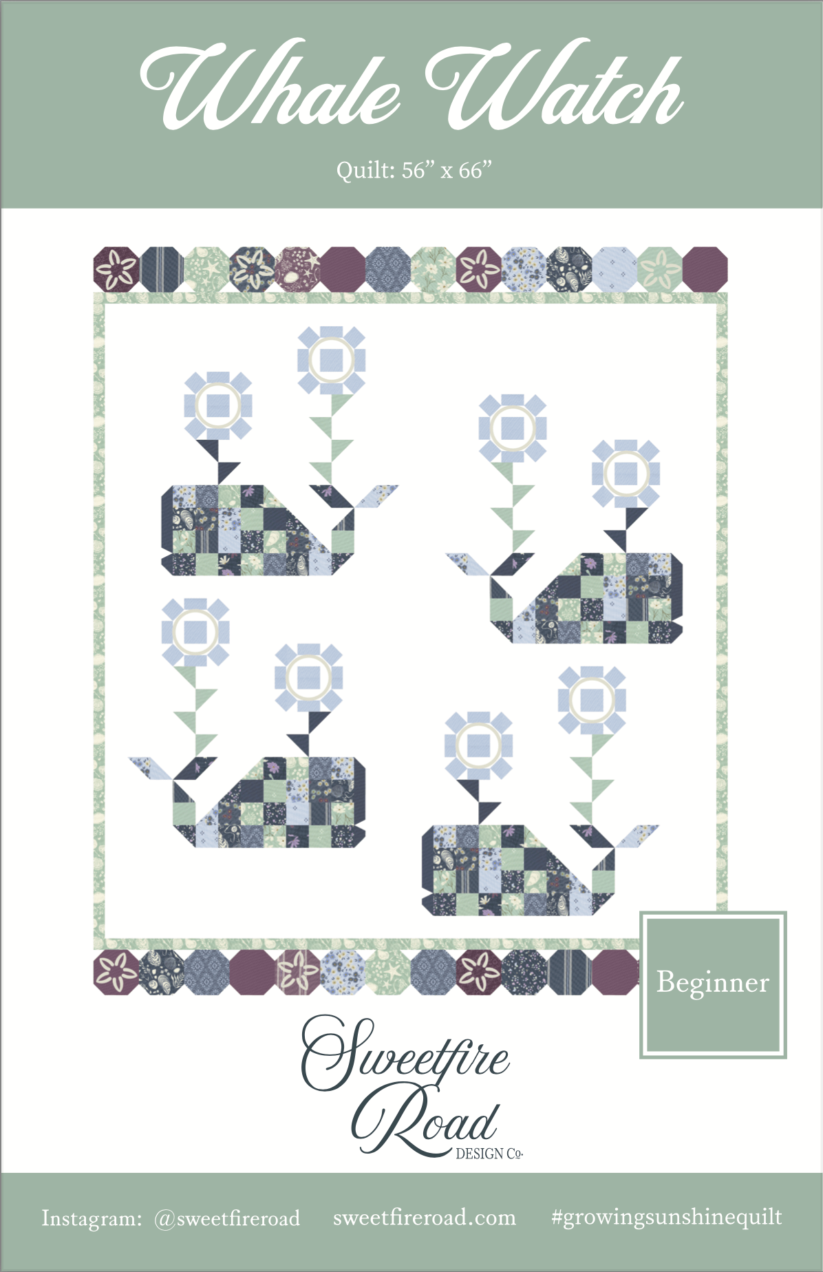 Moda Whale Watch Pattern (DIGITAL DOWNLOAD)