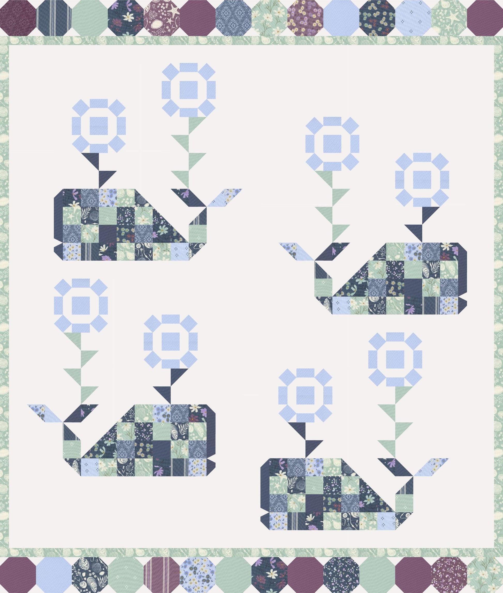 Moda Whale Watch Pattern (DIGITAL DOWNLOAD)