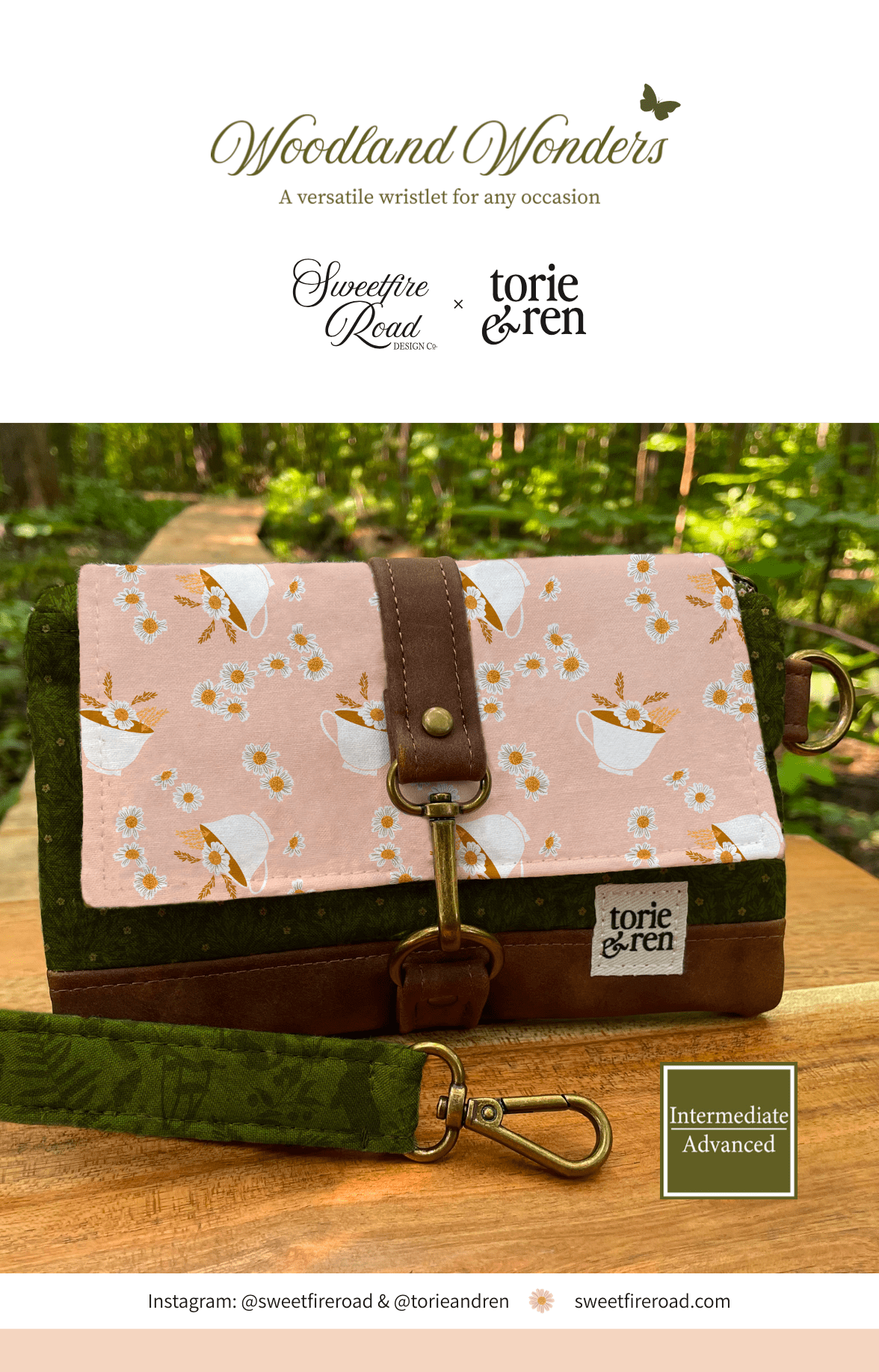 Moda Woodland Wonder Wristlet Printed Pattern *PREORDER*