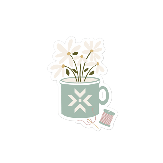 Quilting + Coffee Sticker