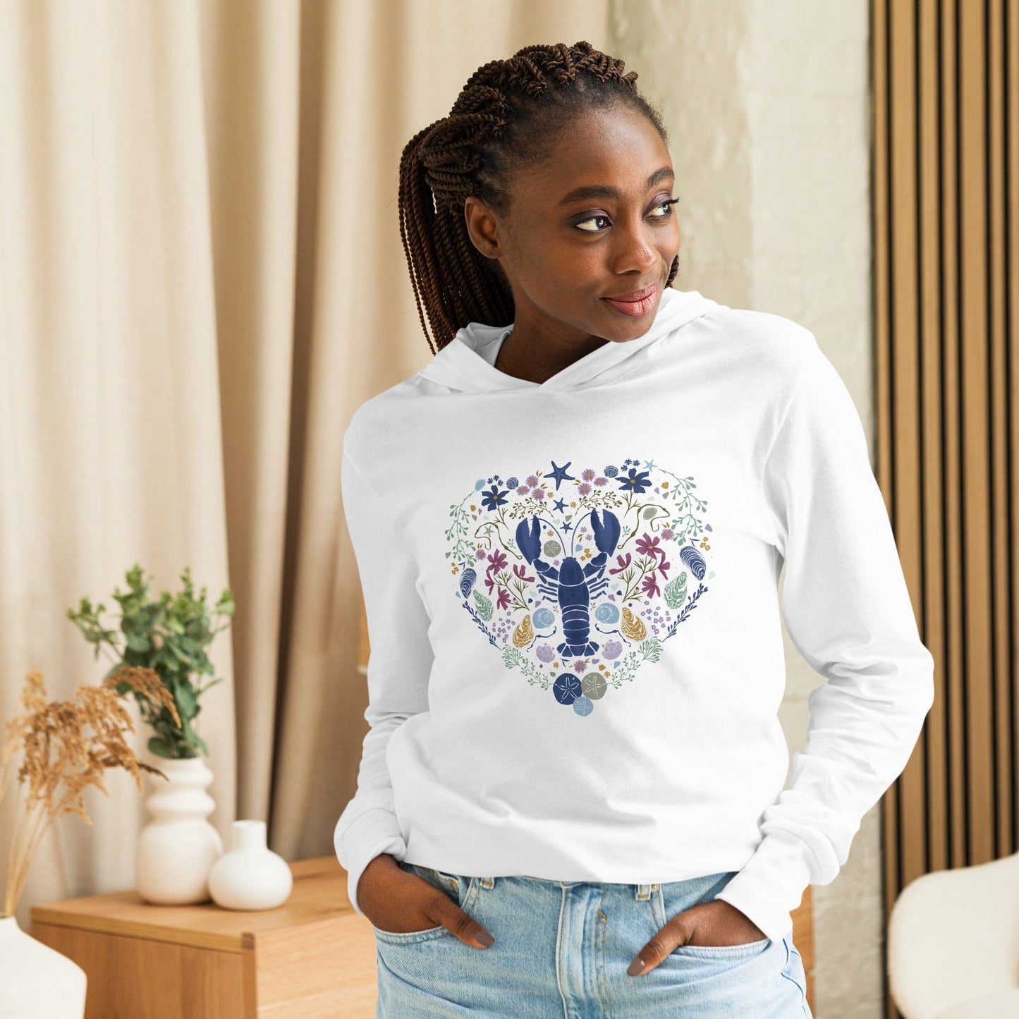 Unisex Hooded Tee "Coastal Summer"