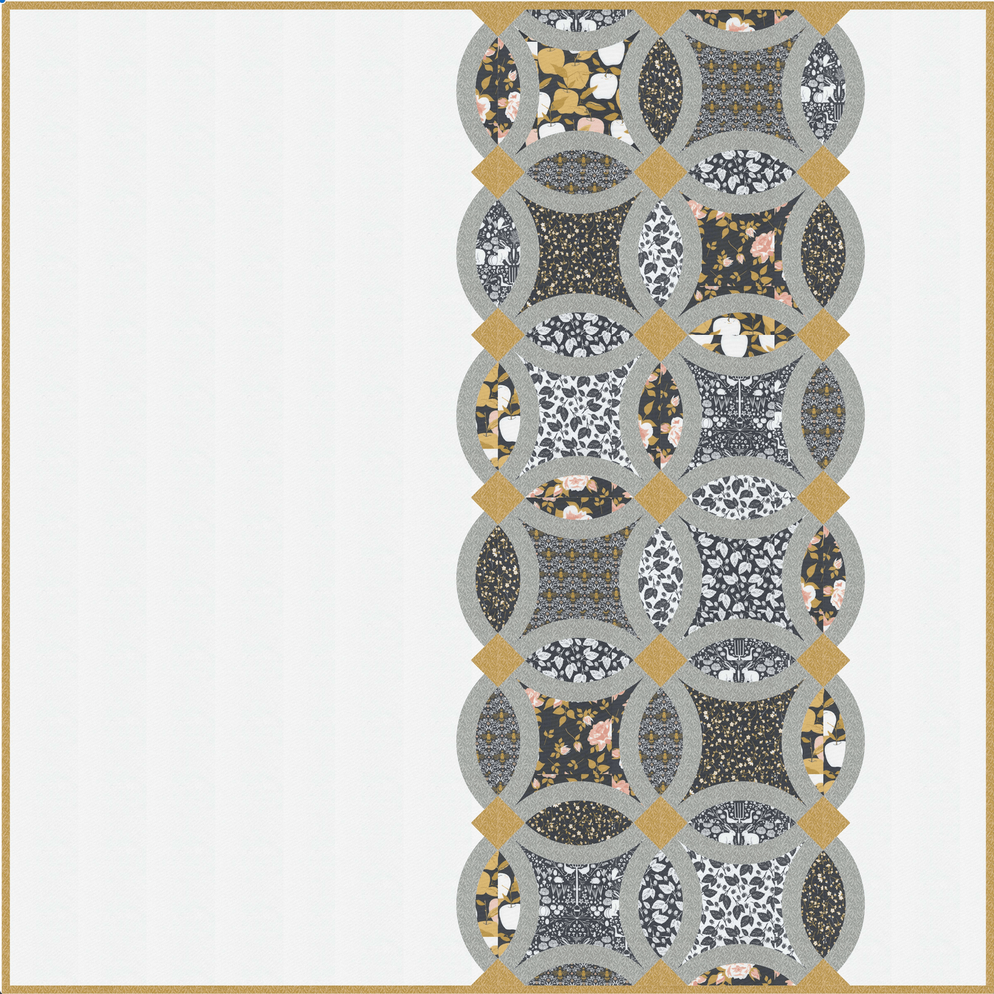 Moda Midnight in the Garden "Garden Trellis" Quilt Pattern (DIGITAL DOWNLOAD)