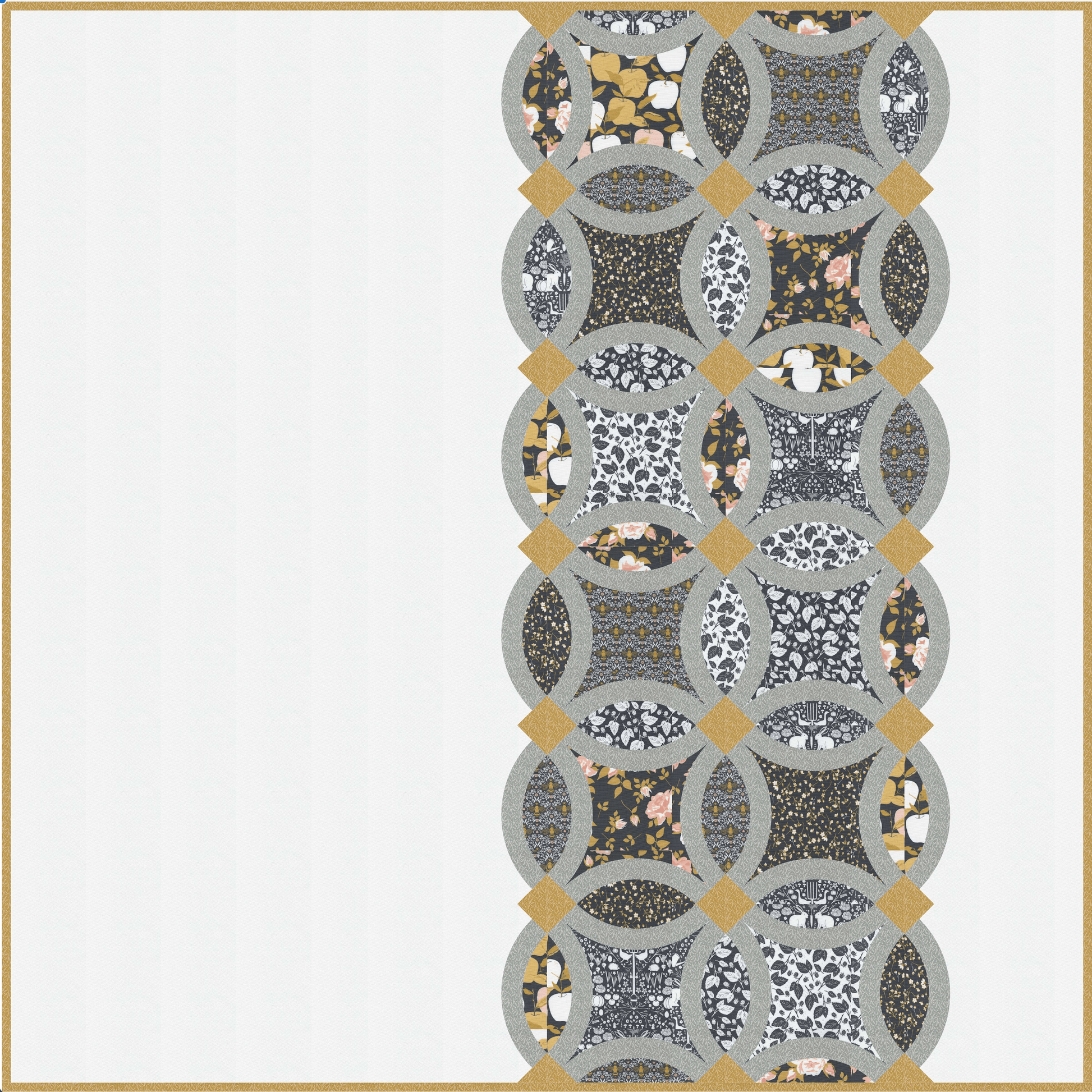 Moda Midnight in the Garden "Garden Trellis" Quilt Pattern (DIGITAL DOWNLOAD)