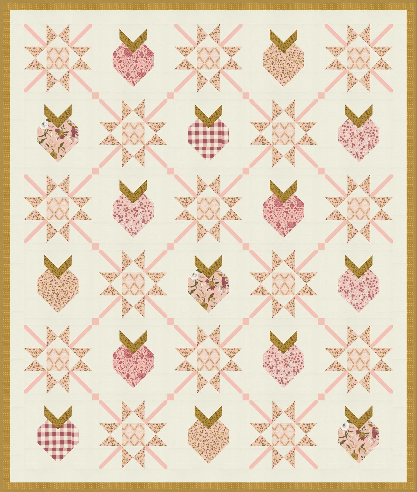 NEW!  Evermore "Strawberry Summer" Quilt Pattern (Downloadable PDF)