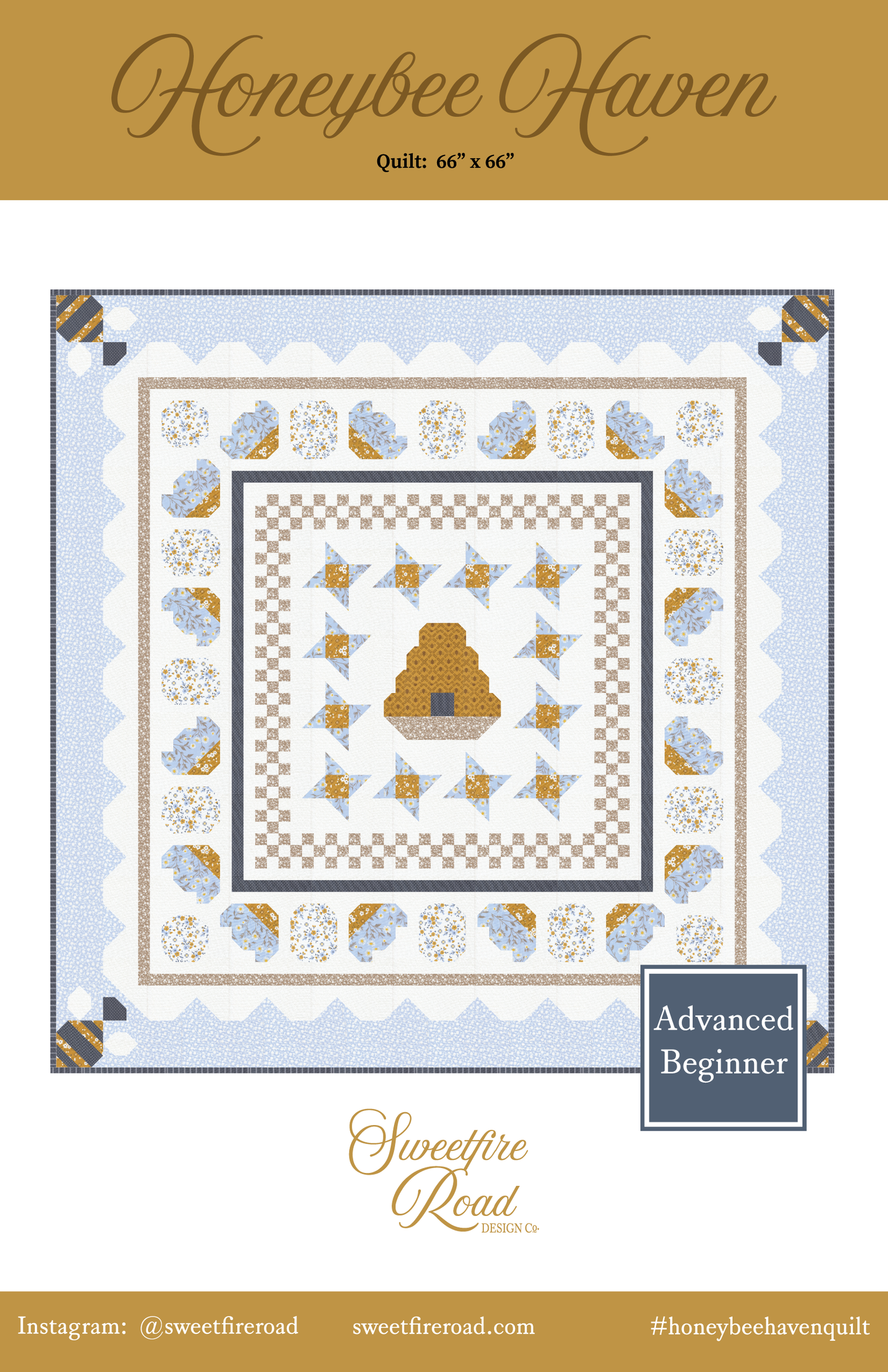 Moda Sun-Drenched - Honeybee Haven Quilt Printed Pattern *PREORDER*