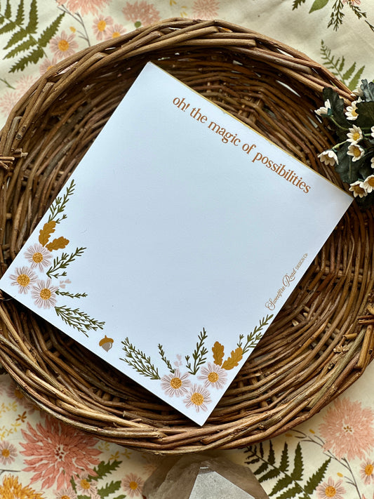 "The Magic of Possibilities" Notepad