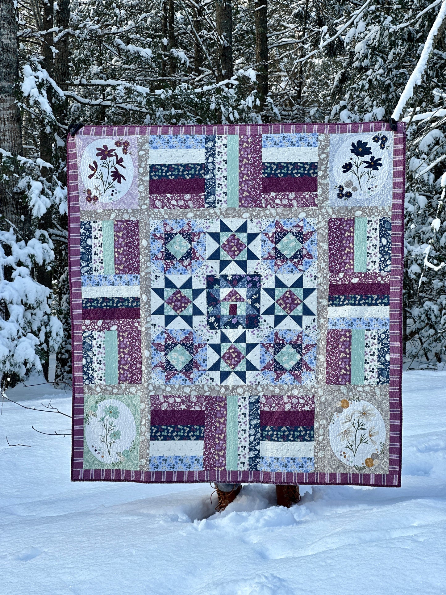 Coastal Beach Walk Quilt + Pillow Pattern (DIGITAL DOWNLOAD)