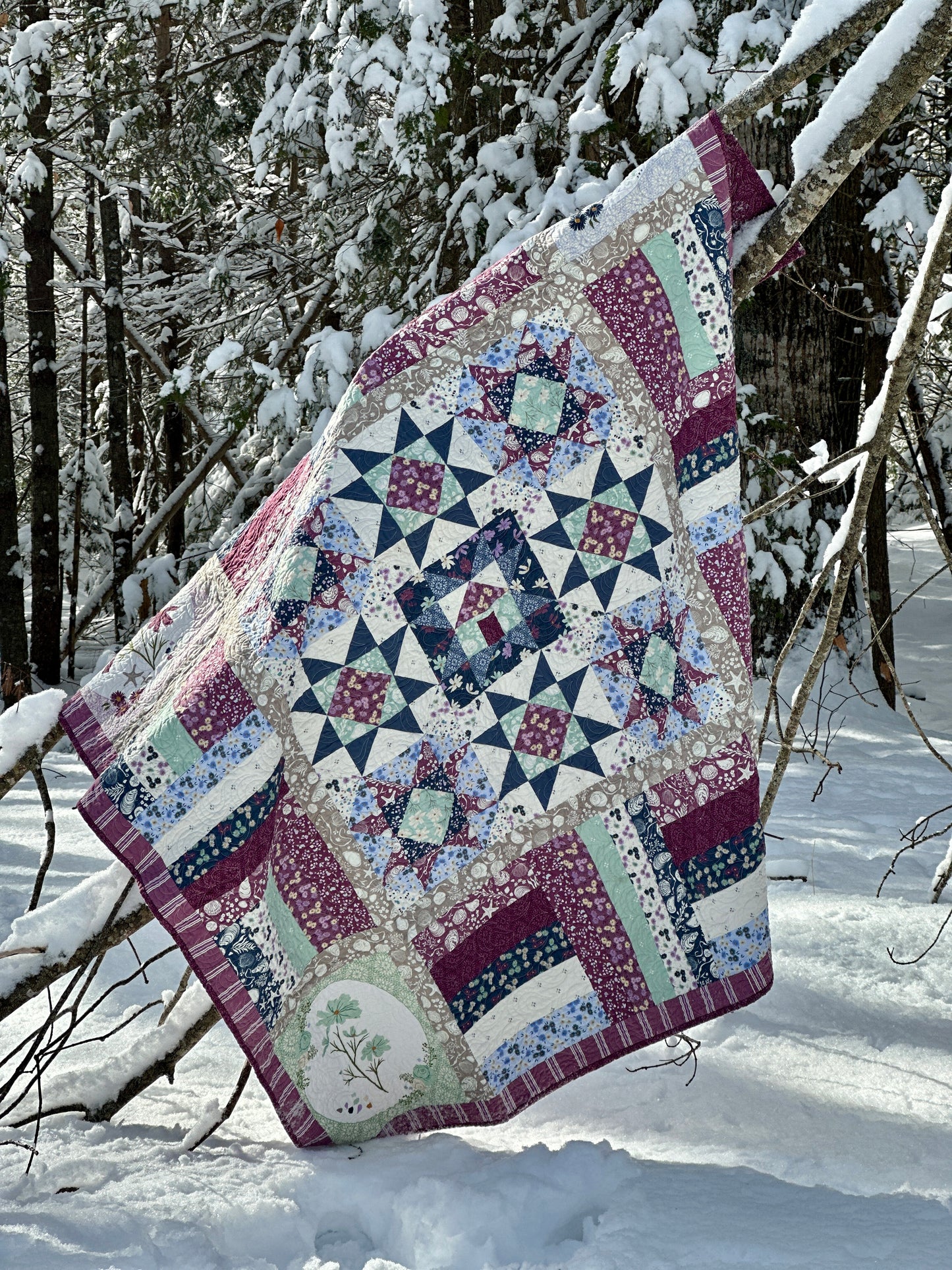 Coastal Beach Walk Quilt + Pillow Pattern (DIGITAL DOWNLOAD)