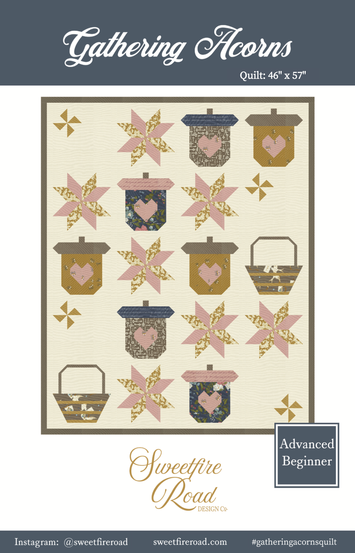 NEW! Enchantment "Gathering Acorns" Quilt Pattern (Downloadable PDF)