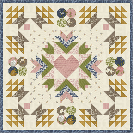 NEW! Enchantment "Gardener's Heart" Quilt Pattern (Downloadable PDF)