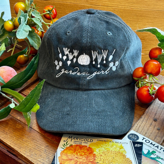 "Garden girl" Vintage corduroy cap