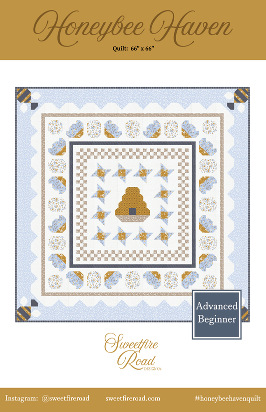 Moda Moda Sun-Drenched - Honeybee Haven Quilt Printed Pattern *PREORDER*