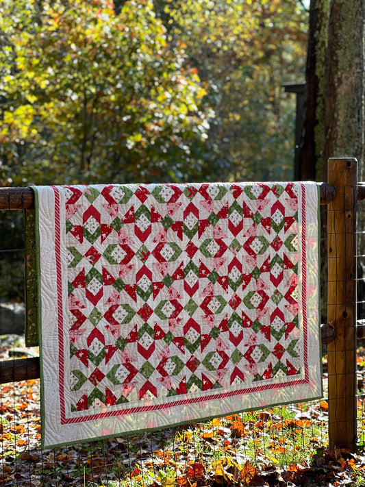 Moda Once Upon a Christmas "Holly Garland" Quilt Pattern (DIGITAL DOWNLOAD)