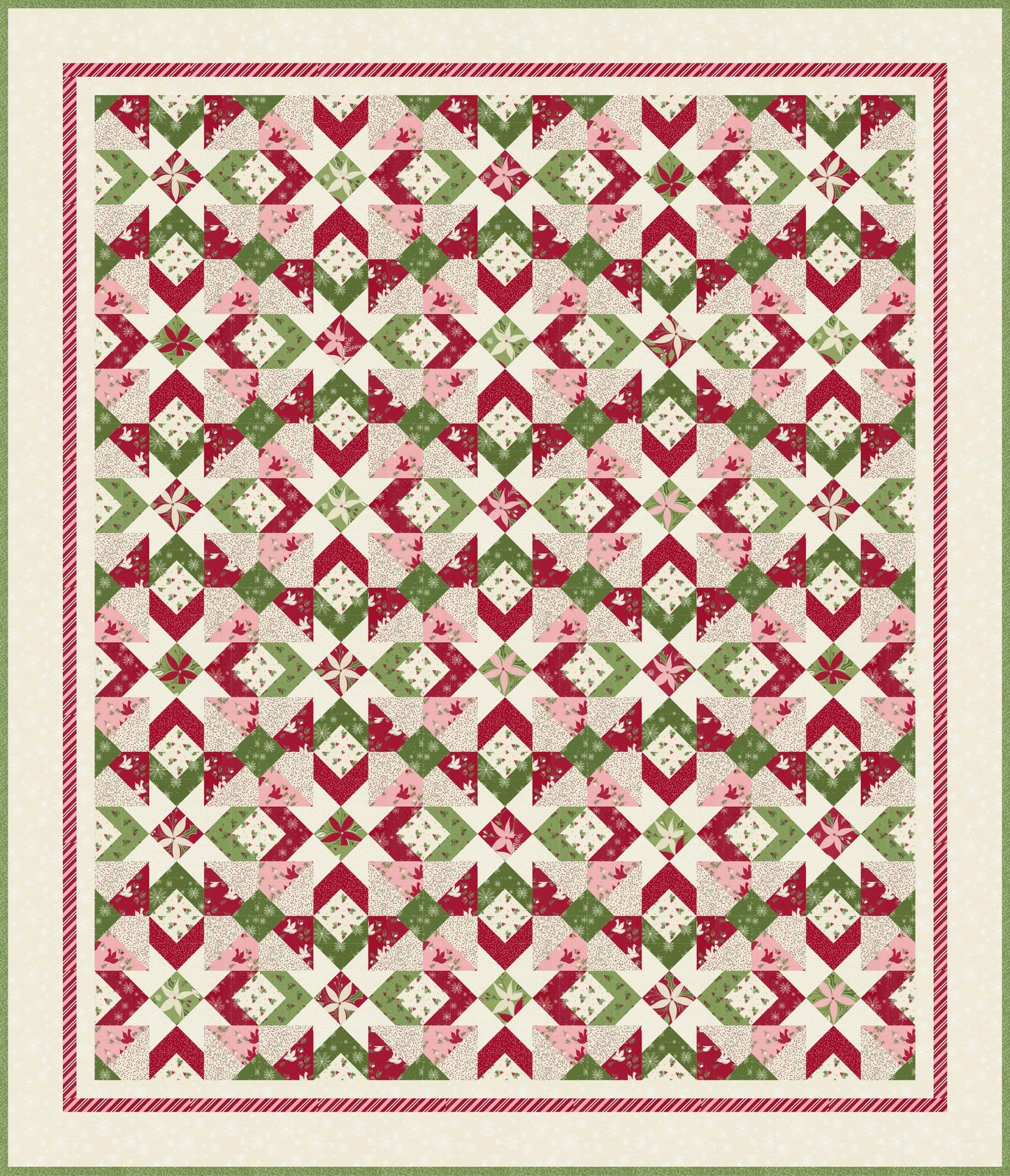 Moda Once Upon a Christmas "Holly Garland" Quilt Pattern (DIGITAL DOWNLOAD)