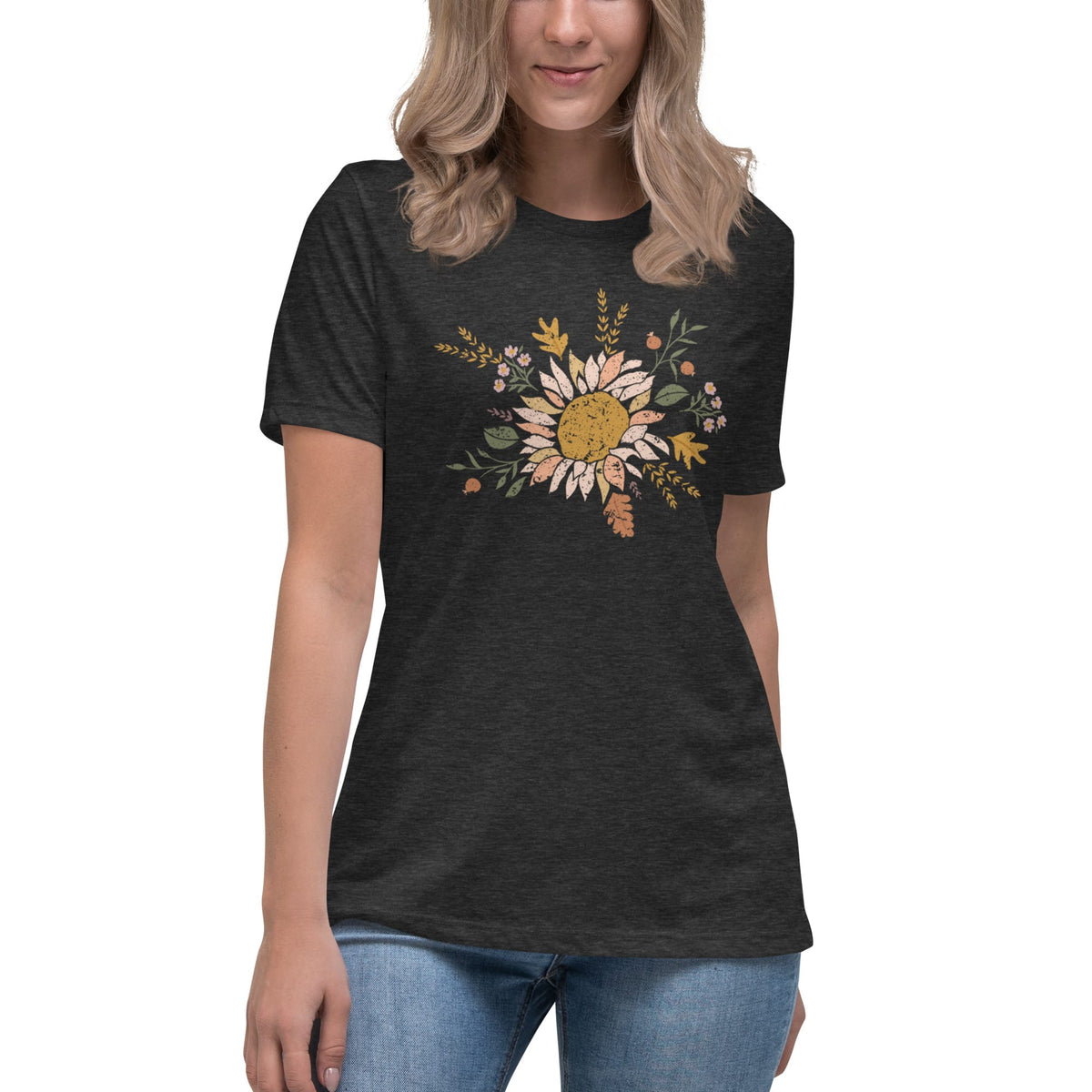 T-SHIRT "Autumn Sunflower" Women's Relaxed T-Shirt