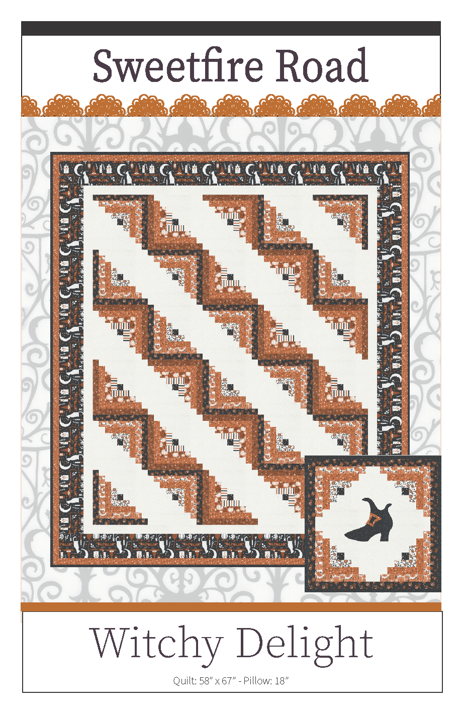 Moda Spellbound "Witchy Delight" Quilt + Pillow Pattern (DIGITAL DOWNLOAD)